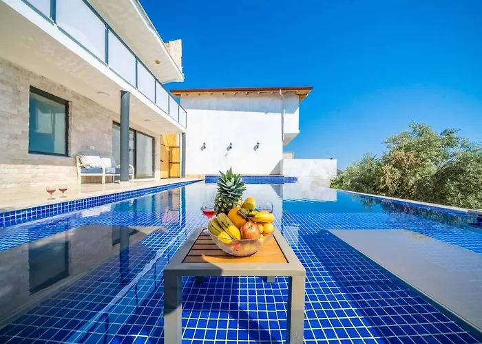 Kalkan Deniz Manzarali Havuzlu Bahceli 别墅