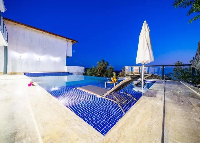 Kalkan Deniz Manzarali Havuzlu Bahceli 别墅 卡斯