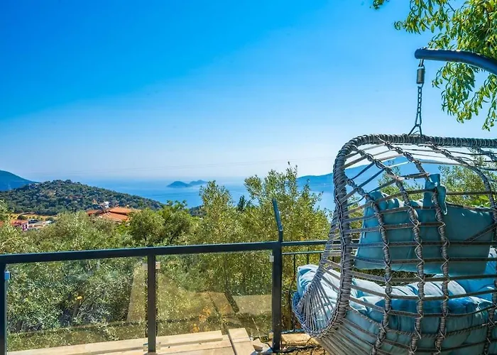 别墅 Kalkan Deniz Manzarali Havuzlu Bahceli *